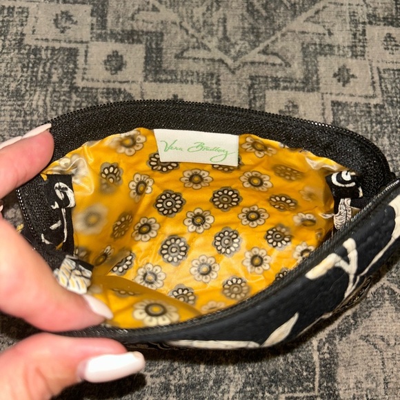 Vera Bradley Black and Yellow Floral Pouch - Picture 3 of 3